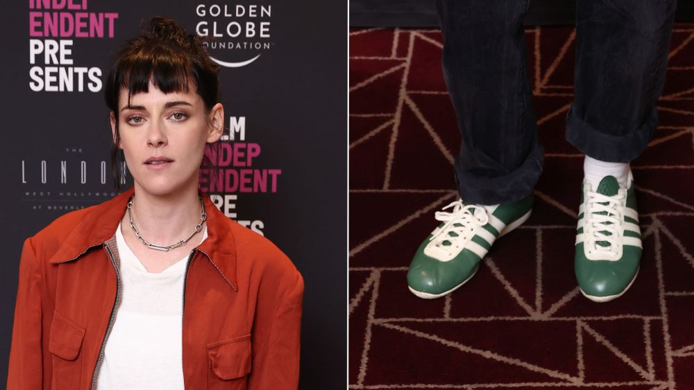 Kristen Stewart continues her vintage sneaker streak in Adidas Rekord sneakers on Sunday at Film Independent Presents: An Intimate Evening and Reception with Kristen Stewart for “The Chronology of Water.”