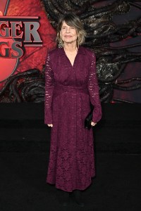 Linda Hamilton at the "Stranger Things" Season 5 World Premiere held at the TCL Chinese Theatre on November 06, 2025 in Los Angeles, California.