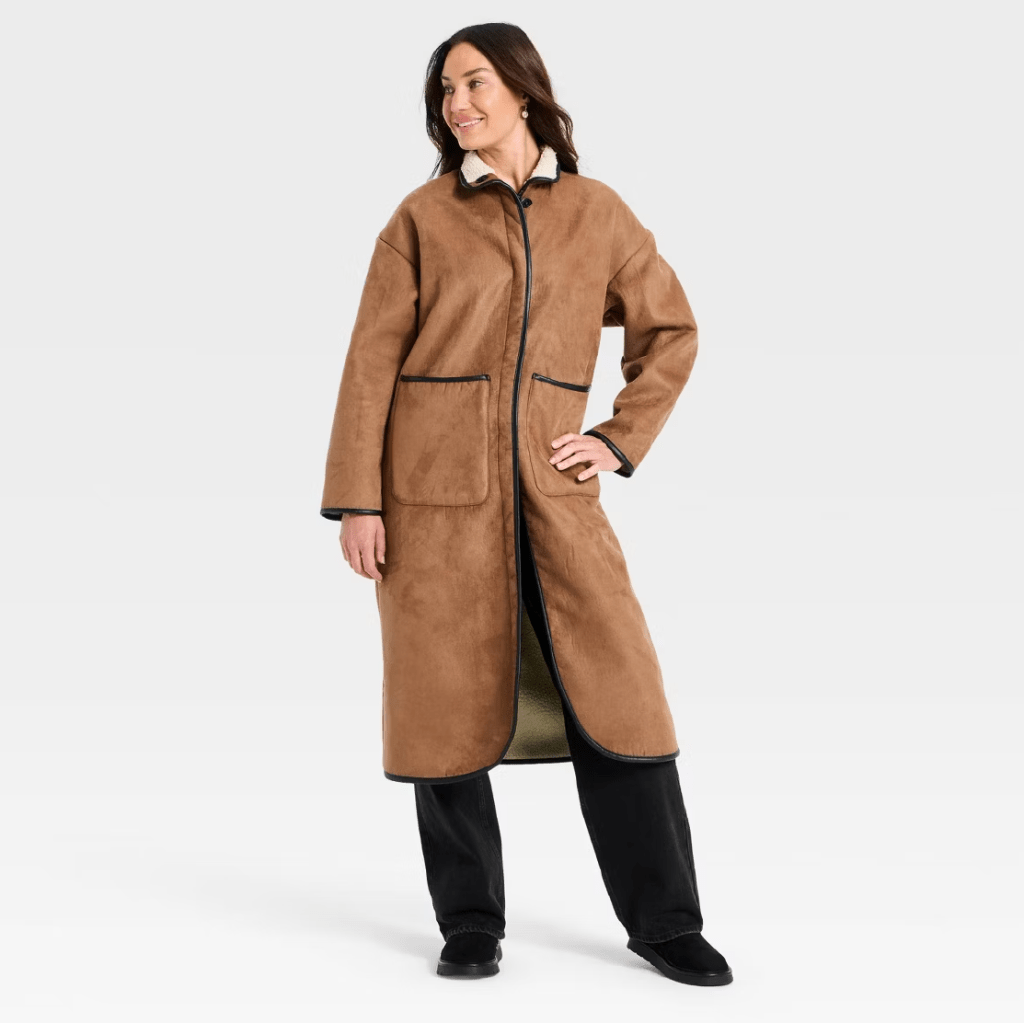 Target faux suede coat.