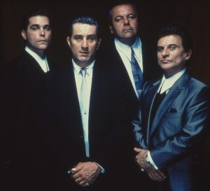GOODFELLAS, from left:  Ray Liotta, Robert De Niro, Paul Sorvino, Joe Pesci, 1990. ©Warner Bros. / Courtesy Everett Collection