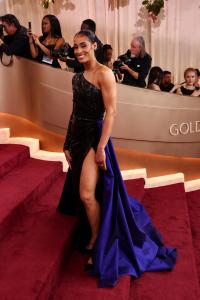 Skylar Diggins-Smith at the 83rd Annual Golden Globes held at The Beverly Hilton on January 11, 2026 in Beverly Hills, California.