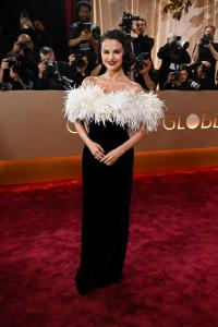 Selena Gomez at the 83rd Annual Golden Globes held at The Beverly Hilton on January 11, 2026 in Beverly Hills, California.