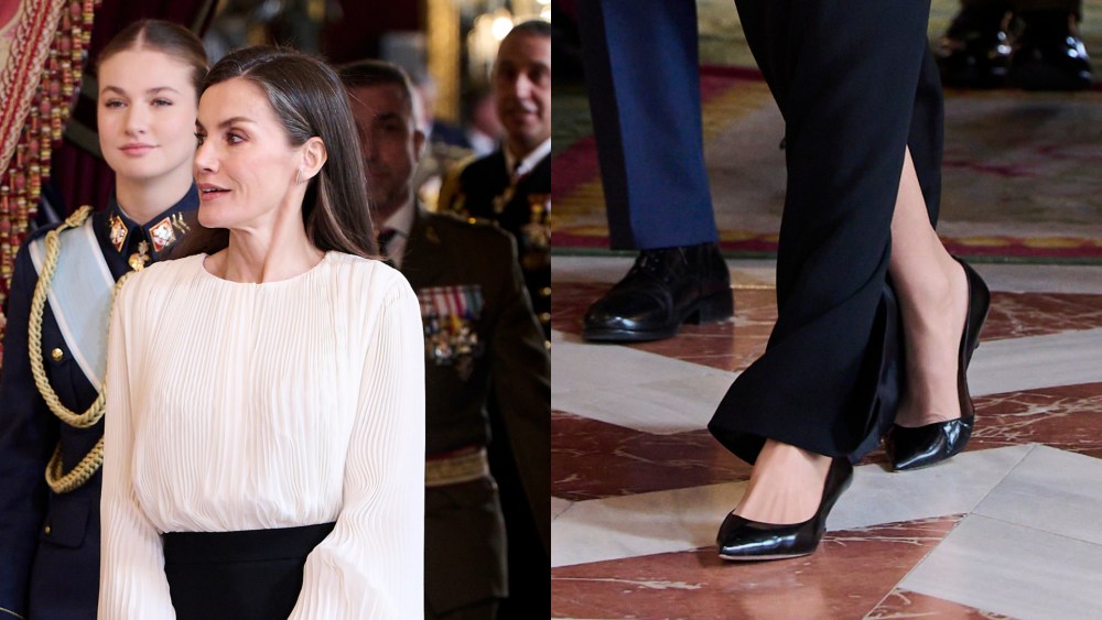 Queen Letizia of Spain (R) and Crown Princess Leonor of Spain (L) attend the Pascua Militar ceremony at the Royal Palace on Jan. 6, 2026 in Madrid, Spain.