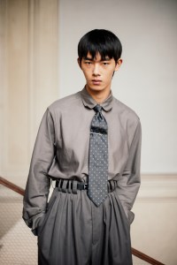 Backstage at the Soshiotsuki Men’s Fall 2026 ready-to-wear show at Pitti Uomo