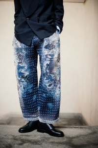 Backstage at the Soshiotsuki Men’s Fall 2026 ready-to-wear show at Pitti Uomo