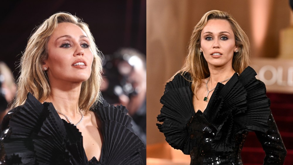 Miley Cyrus in Saint Laurent at the 83rd Annual Golden Globes on Jan. 11, 2026 in Beverly Hills, Calif.