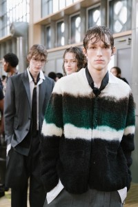 Backstage at Sacai Fall 2026 Ready-to-Wear Collection at Paris Fashion Week