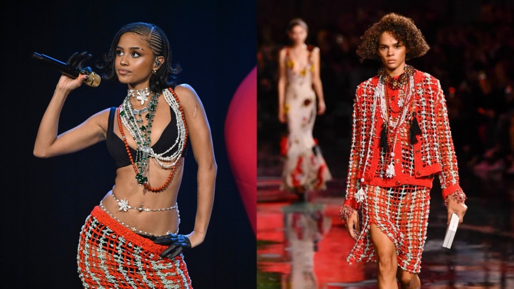 Tyla wears Chanel spring 2026 ready-to-wear collection on "The Tonight Show Starring Jimmy Fallon" on Jan. 27 in New York City.