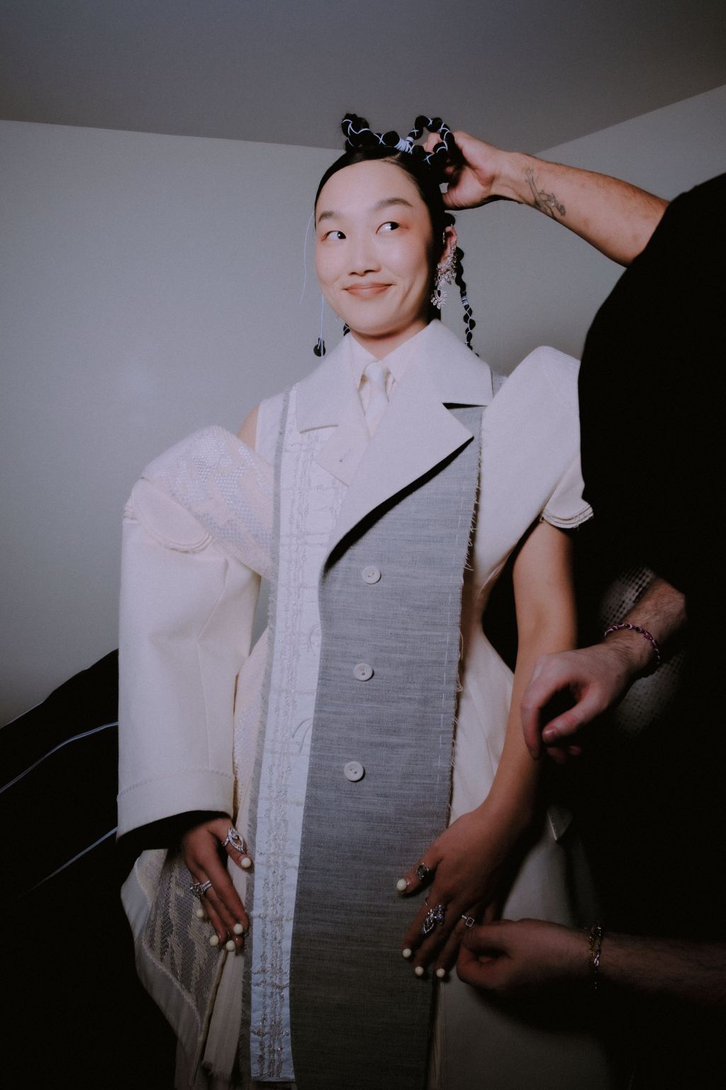 Getting Ready With Audrey Nuna for the Grammys in Thom Browne Couture