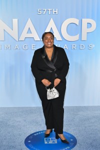 Giselle Phelps at the 57th NAACP Image Awards held at the Pasadena Civic Auditorium on February 28, 2026 in Los Angeles, California.