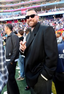 ravis Kelce attends the Super Bowl LX Pregame at Levi's Stadium on February 08, 2026 in Santa Clara, California.