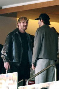 Logan Paul is seen during Super Bowl LX at Levi's Stadium on February 08, 2026 in Santa Clara, California.