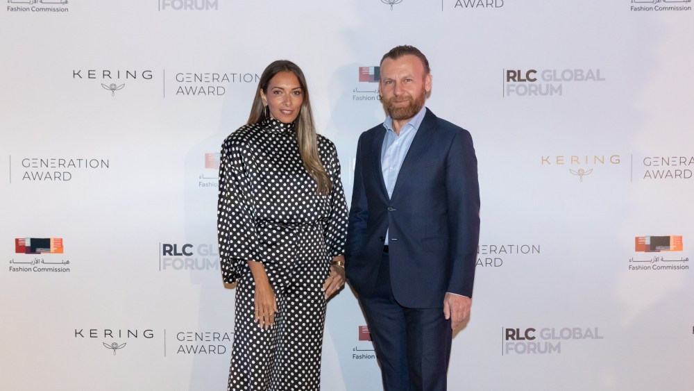 Miral Youssef, President Kering Middle East and Africa with Burak Cakmak, CEO of the Saudi Fashion Commission