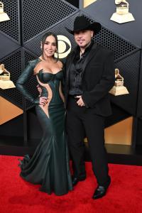 Paola Jara and Jessi Uribe at the 68th GRAMMY Awards held at the Crypto.com Arena on February 01, 2026 in Los Angeles, California.