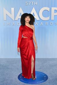 Kira Powell at the 57th NAACP Image Awards held at the Pasadena Civic Auditorium on February 28, 2026 in Los Angeles, California.