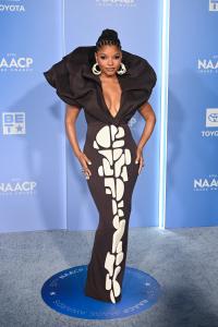 Halle Bailey at the 57th NAACP Image Awards held at the Pasadena Civic Auditorium on February 28, 2026 in Los Angeles, California.