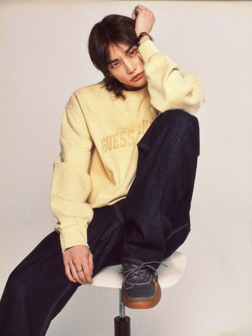 Korean singer Hyunjin for Guess.
