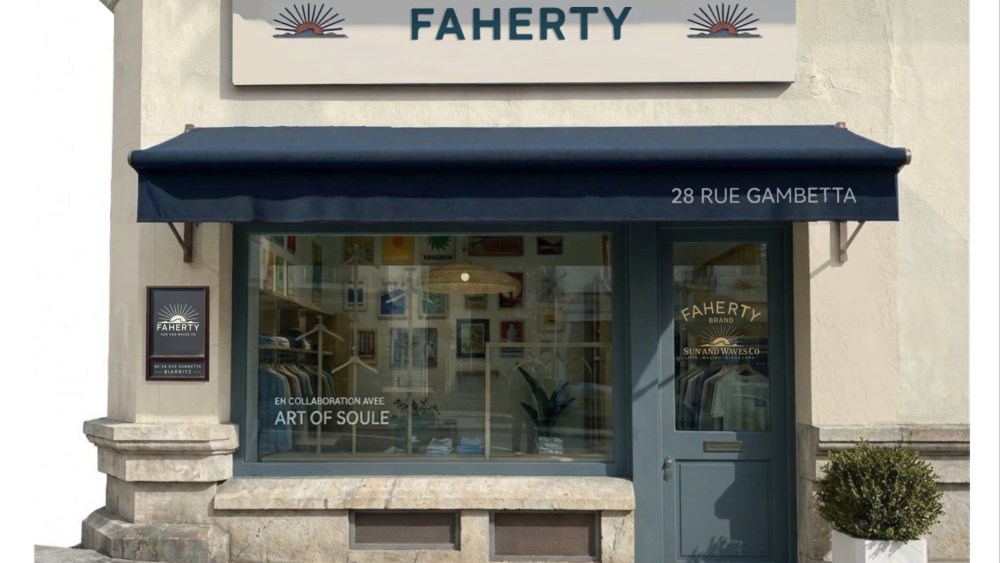 The Faherty store is in the center of Biarritz.