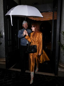 Britt Lower getting ready for the Valentino Fall 2026 Show in Rome