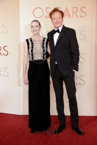 Liza Powel O'Brien and Conan O'Brien at the 98th Annual Oscars held at Dolby Theatre on March 15, 2026 in Hollywood, California.
