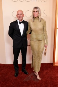 Scott Davis and Dana Stevens at the 98th Annual Oscars held at Dolby Theatre on March 15, 2026 in Hollywood, California.