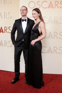 Joachim Trier and Helle Bendixen Trier at the 98th Annual Oscars held at Dolby Theatre on March 15, 2026 in Hollywood, California.