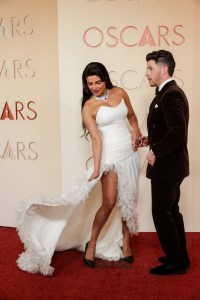 Priyanka Chopra Jonas and Nick Jonas at the 98th Annual Oscars held at Dolby Theatre on March 15, 2026 in Hollywood, California.