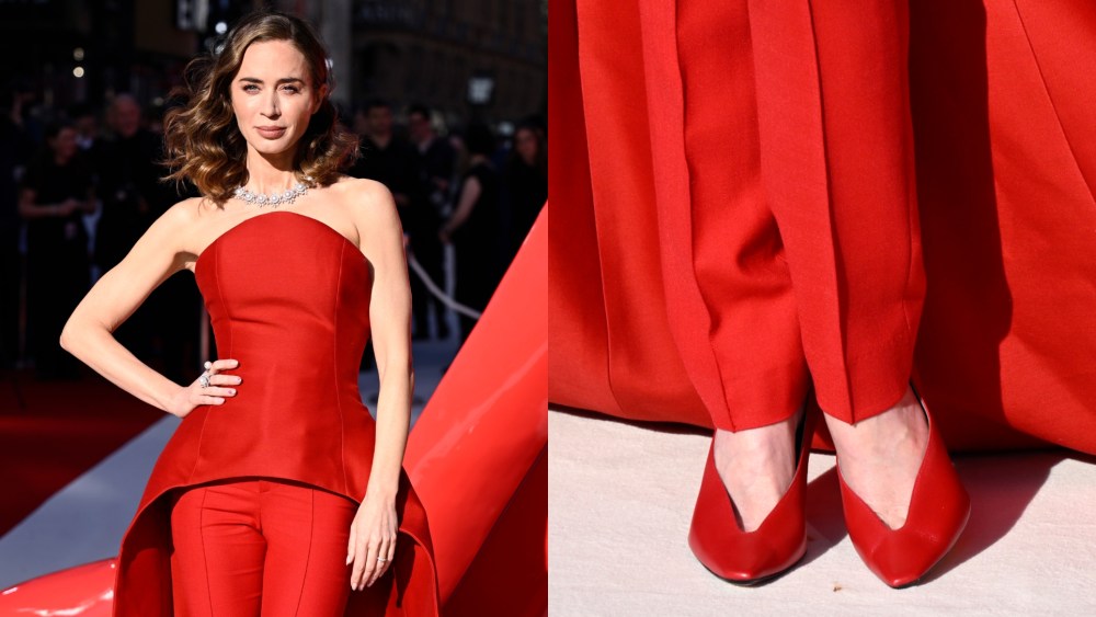 Emily Blunt attends "The Devil Wears Prada 2" European Premiere inside Leicester Square on April 22, 2026 in London, England.