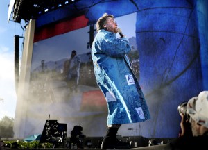 INDIO, CA, APRIL 10, 2026: Teddy Swims performs at the Coachella stage during the Coachella Valley Music and Arts Festival at the Empire Polo Club in Indio on Friday, April 10, 2026. (Christina House / Los Angeles Times)