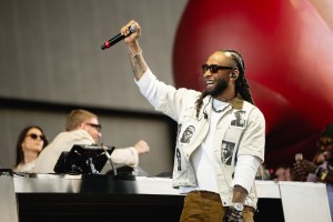 INDIO, CALIFORNIA - APRIL 17: (FOR EDITORIAL USE ONLY) (NOT TO BE LICENSED FOR ANY STANDALONE OR SPECIAL INTEREST BOOK PUBLISHING USE CONCERNING THE COACHELLA MUSIC FESTIVAL AND/OR STAGECOACH MUSIC FESTIVAL) Ty Dolla $ign and Hugel perform at the Sahara Tent during the 2026 Coachella Valley Music and Arts Festivalon April 17, 2026 in Indio, California. (Photo by Matt Winkelmeyer/Getty Images for Coachella)