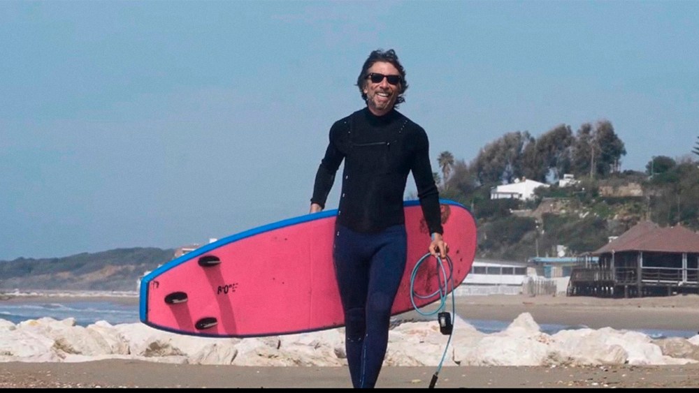 Pierpaolo Piccioli surfing in Nettuno, Italy.