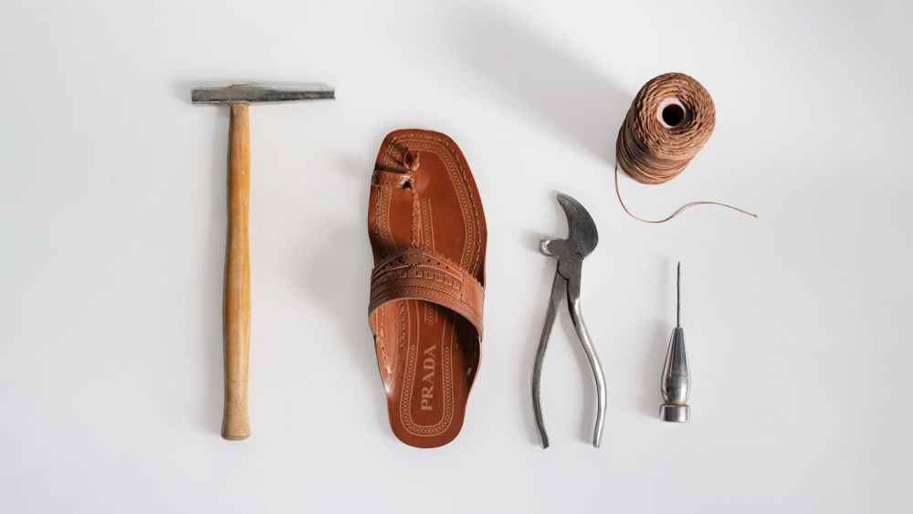 The "Prada Made in India x Inspired by Kolhapuri Chappals” project.