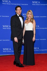 Senator Marco Rubio and Jeanette Dousdebes Rubio at the 2026 White House Correspondents' Association Dinner held at the Washington Hilton on April 25, 2026 in Washington, D.C.