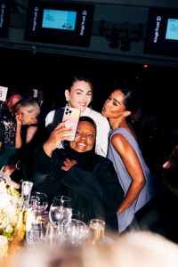 Vittoria Ceretti, Pat McGrath and Laura Harrier