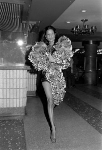 China Machado attends a burlesque-themed Phoenix House benefit at the Roseland Ballroom in New York City on June 4, 1973.