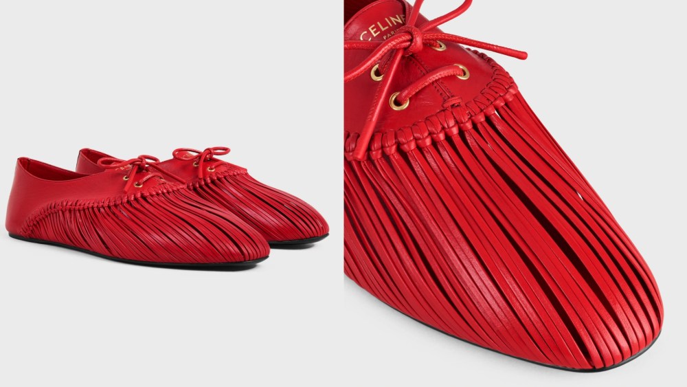 Celine Ballet Lace-Up Shoe in Goatskin.