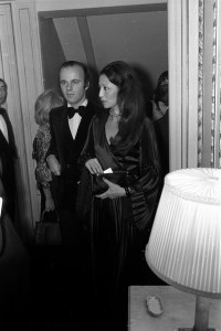 Guests celebrate the Battle of Versailles at a party held at Maxim's restaurant
