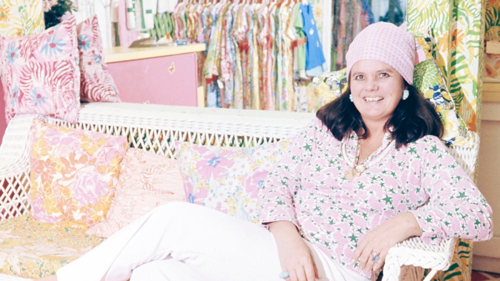 Lilly Pulitzer inside her Palm Beach boutique, 1974.