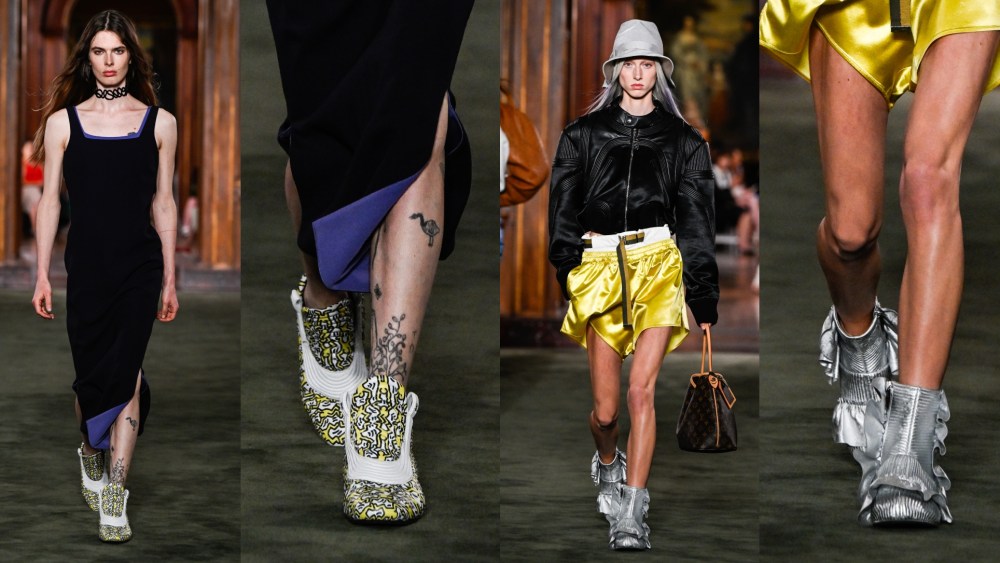 Models on the runway at the Louis Vuitton 2027 Cruise Collection Show on May 20, 2026 in New York, New York.
