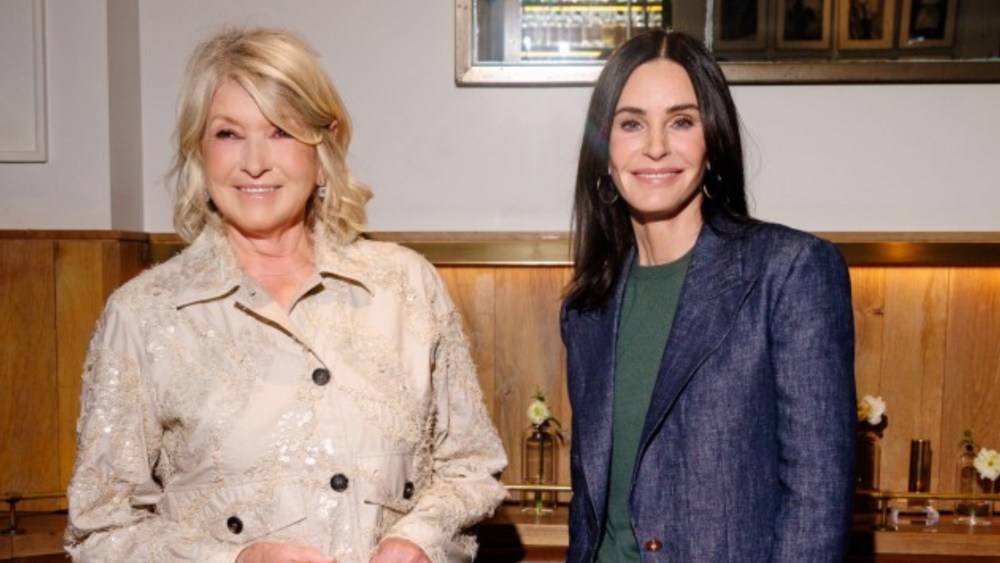 Martha Stewart and Courteney Cox at the Elm Biosciences and Homecourt luncheon.