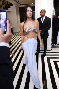 Lena Mahfouf at The Mark Hotel before the 2026 Met Gala: "Costume Art" on May 4, 2026 in New York, New York.