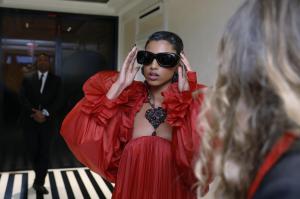 Imaan Hammam at The Mark Hotel before the 2026 Met Gala: "Costume Art" on May 4, 2026 in New York, New York.