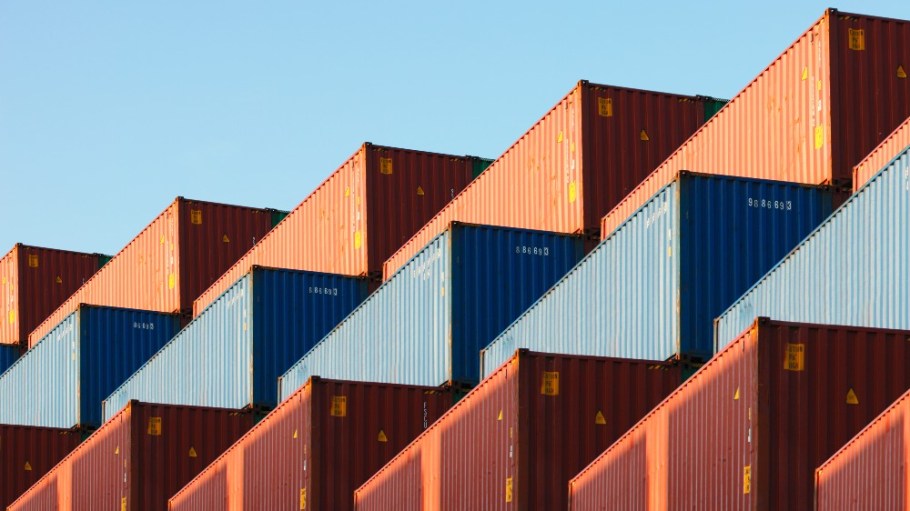 Shipping containers.