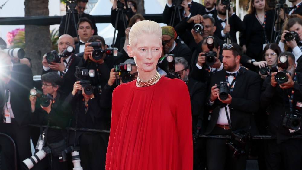 CANNES, FRANCE - MAY 23: Tilda Swinton attends the closing ceremony of the 79th annual Cannes Film Festival at Palais des Festivals on May 23, 2026 in Cannes, France. (Photo by Ernesto Ruscio/Getty Images)