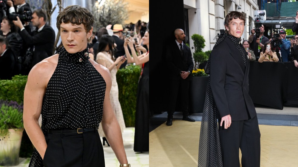 Connor Storrie leaving The Carlyle Hotel before the 2026 Met Gala.